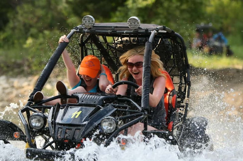 Alanya /Antalya /Side Rafting and Buggy, Quad Option Zipline - The 7 km Rafting Run: Rapids, Calm Water, and Natural Pools