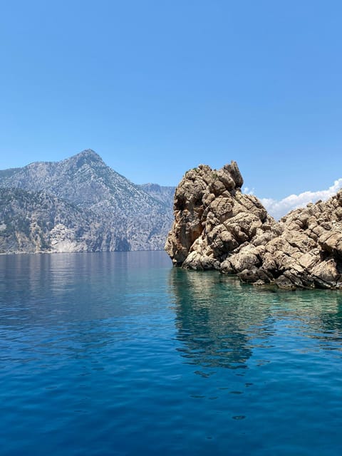 Alanya/Side City: Suluada, Bays Visit With Boat W/Lunch - First swim stop and the bays you can spot from the deck