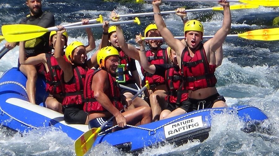 Antalya Adventure Tour: Rafting and Canyoning - Rafting the 14 km river run, where paddling meets rapids