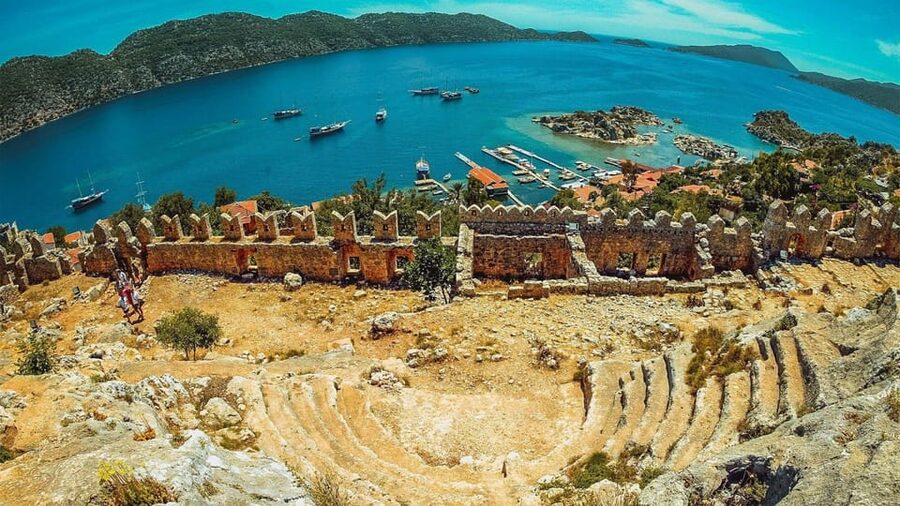 Antalya, Alanya, Side: Demre, Myra, & Kekova Island / Boat - Kekova Island boat cruise and the Sunken City view from the water