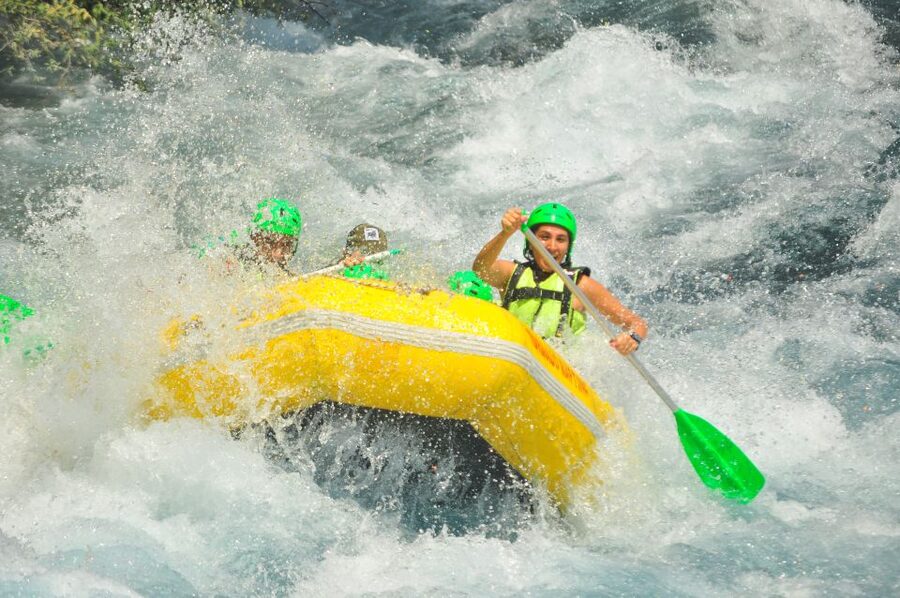 Antalya/Kemer: Koprulu Canyon Whitewater Rafting with Lunch - From the old bridge to the raft, how the morning setup works