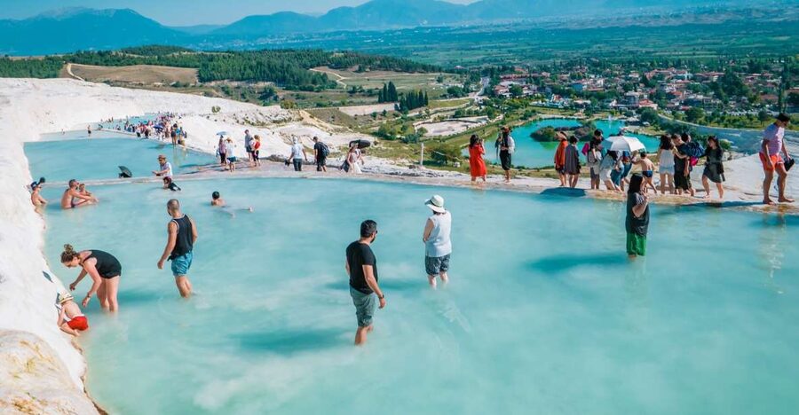 Antalya: Pamukkale Hot Springs & Hierapolis Small Group Tour - Pamukkale Cotton Castle and the Thermal Water Reality Check