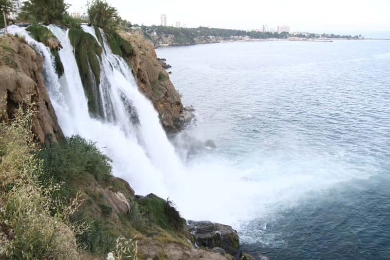 Antalya Private City Tour Waterfalls and Old Town Boat Tour - Upper Düden Falls: Walking Behind the Cascades
