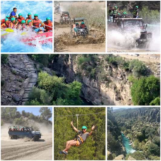 Antalya: Rafting Jeep Buggy&Quad Safari zipline canyon visit - A Mixed-Day Adventure in Antalya Province: rafting, canyon jeeps, and a zipline