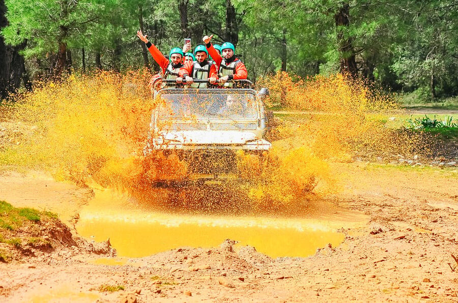 Antalya: Ziplining, Rafting, Jeep Tour & Quad Safari w/Lunch - Off-Road Time: Jeep, Buggy, or Quad Safari in Dust, Rocks, and Mud