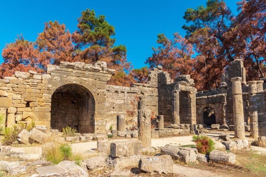 City of Side: Cabrio Bus & Green Lake Boat Tour with Lunch - Manavgat Waterfall: breathtaking views with a small extra fee