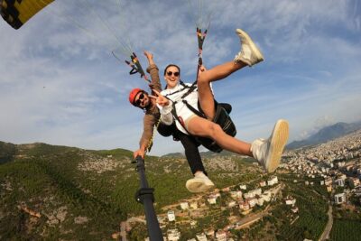 From Antalya Alanya Tandem Paragliding With Beach Visit