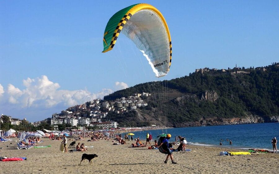 From Antalya, Belek, Side Alanya Paragliding Experience - First Views Over Cleopatra Beach in Alanya