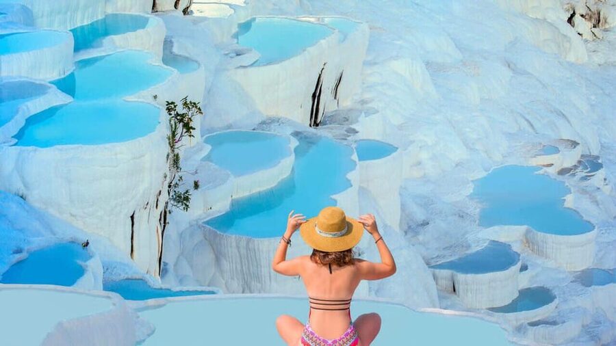 From Antalya/Kemer: Pamukkale Tour with Lunch and Transfers - Travertine terraces and warm mineral pools at Pamukkale