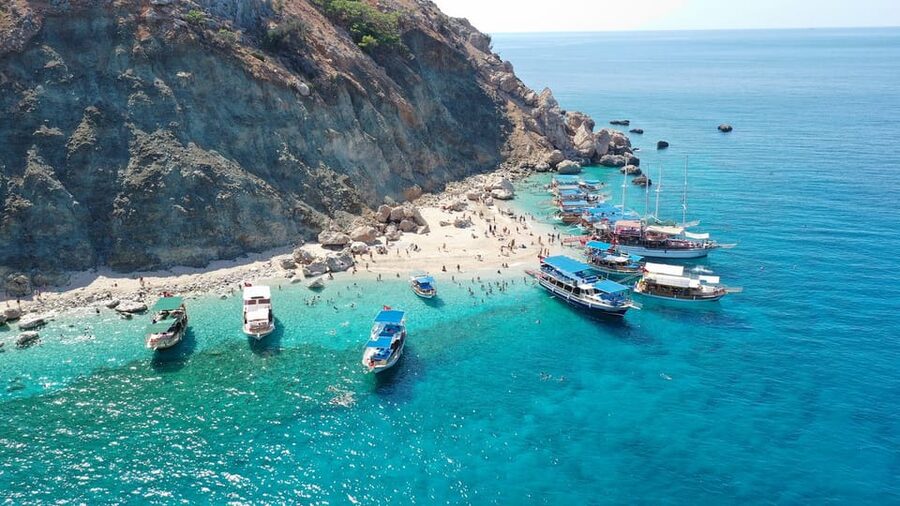 From Antalya: Suluada Island Boat Trip with Lunch - On Board Lunch: Eating Between Swims Without Stress