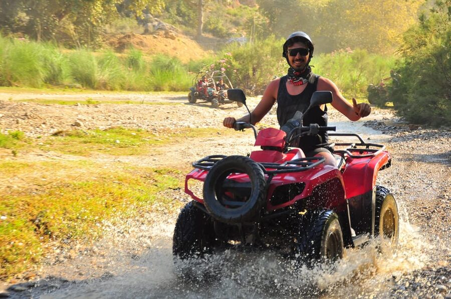 From Belek, Antalya Thrilling Quad Safari Adventure - The off-road trails: pine forests, dusty paths, and a real water crossing