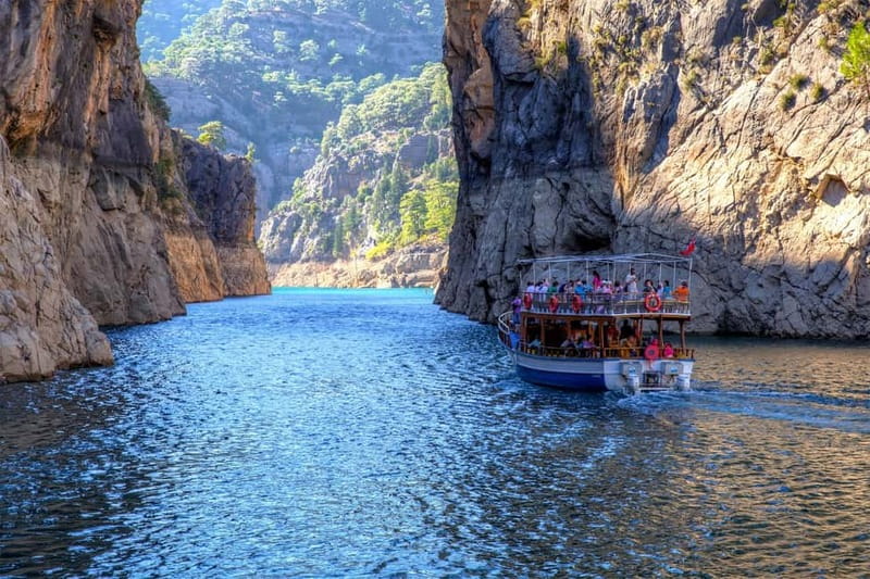 From Belek: Green Canyon Boat Trip with Lunch and Drinks - Boat Cruise on Emerald Water, Grand Canyon and Little Canyon