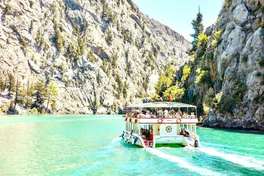 From Side & Alanya: Green Canyon Boat Tour Lunch, SoftDrink - Optional Fishing on Calm Waters (If You Want the Extra)