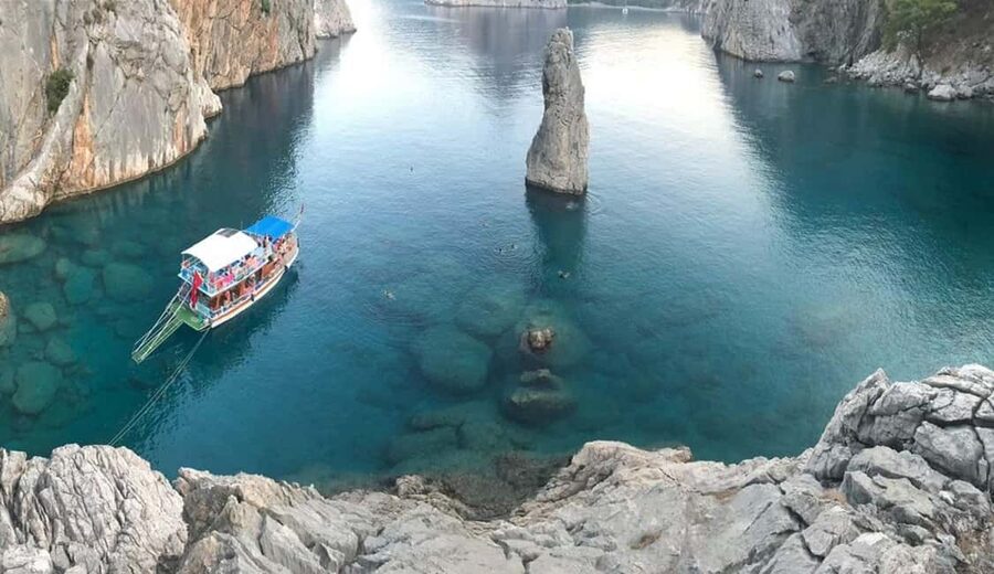 Kemer Porto Genoese-Sazak Bays Boat Trip With Mud Baths - Mud baths: how to make sure you actually get the experience