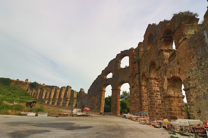 Perge Aspendos Aquaduct Side with Waterfall - Manavgat Waterfall: best views, tea gardens, and quick timing
