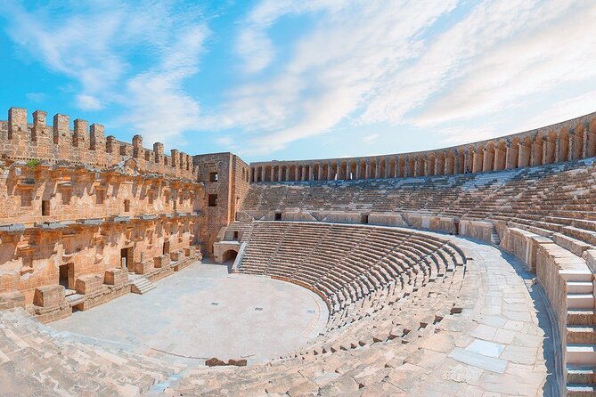 Perge Aspendos Aquaduct Side with Waterfall - Aspendos ruins: the Roman theatre you will actually remember