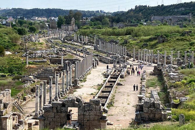 Perge, Aspendos, Side & Waterfall Full-Day Tour from Antalya - Side Ancient City: temples, harbor views, and the best kind of free time