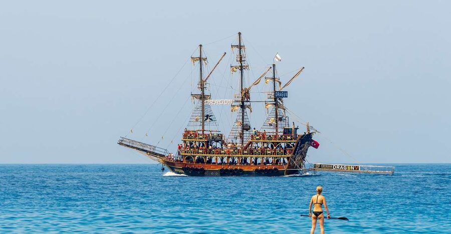 Red Dragon Pirate Boat Trip & Lunch - Pirate Boat From Kemer to Phaselis: The Value Play