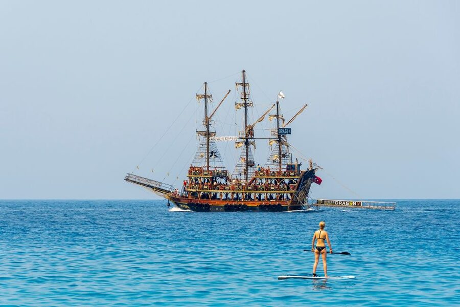 Red Dragon Pirate Boat Trip & Lunch - Sailing the Antalya Coast: Bays, Shallows, and Swim Break Energy