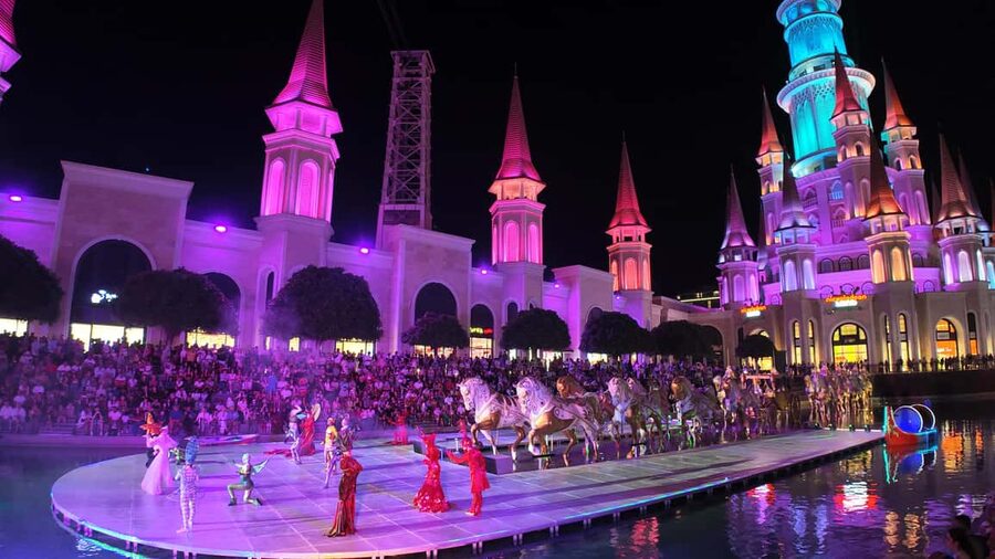 Shuttle Transfer Land of Legends Boat Parade and Night Show - Inside the Park: Dining Options and Souvenir Shopping Time