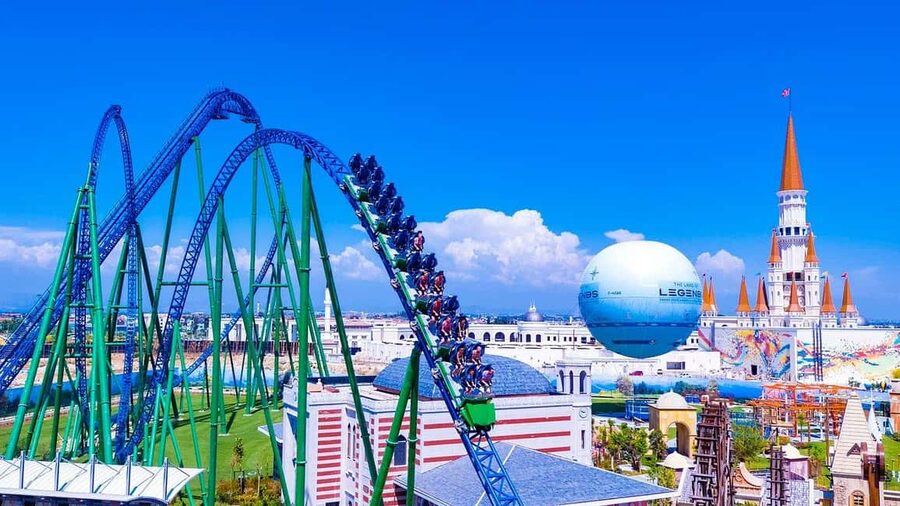 The Land Of Legends With Transfer - Theme park time: coasters, a wave ride, and indoor stops